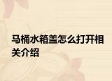 馬桶水箱蓋怎么打開相關介紹