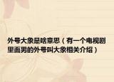 外號大象是啥意思（有一個電視劇里面男的外號叫大象相關介紹）