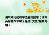 油氣兩用的有哪些品牌的車(chē)（油氣兩用的汽車(chē)哪個(gè)品牌比較好相關(guān)介紹）