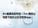 tim是騰訊軟件嗎（Tim 騰訊公司旗下的辦公社交軟件app）