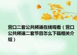 營(yíng)口二套公共頻道在線觀看（營(yíng)口公共頻道二套節(jié)目怎么下載相關(guān)介紹）