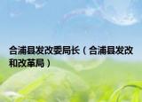 合浦縣發(fā)改委局長(zhǎng)（合浦縣發(fā)改和改革局）