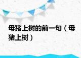 母豬上樹(shù)的前一句（母豬上樹(shù)）