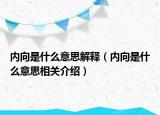 內(nèi)向是什么意思解釋（內(nèi)向是什么意思相關介紹）