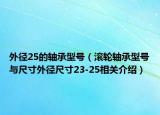 外徑25的軸承型號（滾輪軸承型號與尺寸外徑尺寸23-25相關介紹）