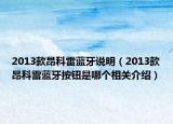 2013款昂科雷藍(lán)牙說明（2013款昂科雷藍(lán)牙按鈕是哪個相關(guān)介紹）