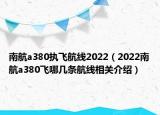 南航a380執(zhí)飛航線2022（2022南航a380飛哪幾條航線相關(guān)介紹）