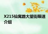 X215仙寓路大望街限速介紹