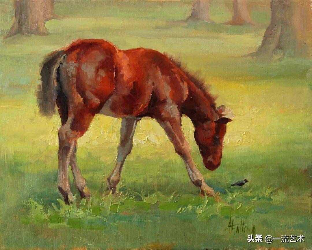 美國90后美女畫家，畫馬堪稱一絕