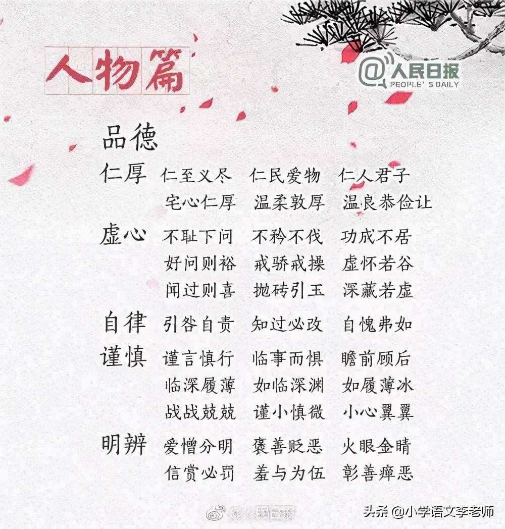 270個常用的四字詞語，暑假讓孩子積累，寫出好作文不再難