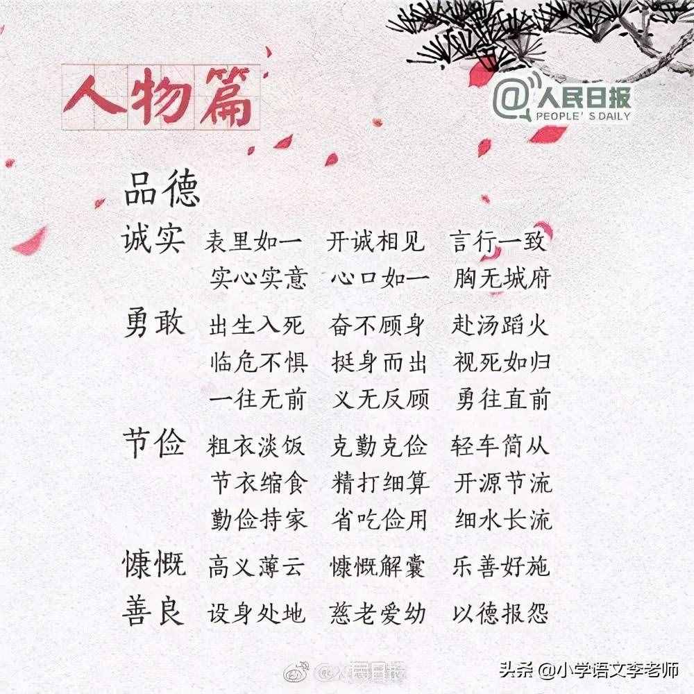 270個常用的四字詞語，暑假讓孩子積累，寫出好作文不再難