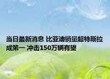 當(dāng)日最新消息 比亞迪銷量超特斯拉成第一 沖擊150萬(wàn)輛有望