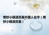 奇妙小鎮(zhèn)演員表外國(guó)人名字（奇妙小鎮(zhèn)演員表）