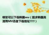 哪里可以下載韓國(guó)mv（跪求韓國(guó)高清舞MV迅雷下載地址!!!!!）