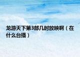 龍游天下第3部幾時(shí)放映?。ㄔ谑裁磁_(tái)播）