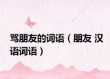 罵朋友的詞語（朋友 漢語詞語）