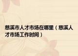 慈溪市人才市場在哪里（慈溪人才市場工作時(shí)間）