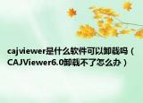 cajviewer是什么軟件可以卸載嗎（CAJViewer6.0卸載不了怎么辦）