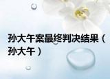孫大午案最終判決結(jié)果（孫大午）