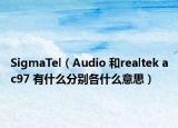 SigmaTel（Audio 和realtek ac97 有什么分別各什么意思）