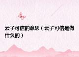 云子可信的意思（云子可信是做什么的）