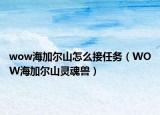 wow海加爾山怎么接任務(wù)（WOW海加爾山靈魂獸）
