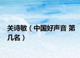 關(guān)詩(shī)敏（中國(guó)好聲音 第幾名）