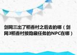 劍網(wǎng)三出了稻香村之后去的哪（劍網(wǎng)3稻香村接隱藏任務(wù)的NPC在哪）