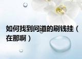 如何找到問(wèn)道的刷錢掛（在那啊）