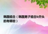 韓國組合（韓國男子組合b開頭的有哪些）