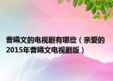 曹曦文的電視劇有哪些（親愛的 2015年曹曦文電視劇版）