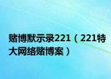 賭博默示錄221（221特大網(wǎng)絡(luò)賭博案）
