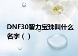 DNF30智力寶珠叫什么名字（）