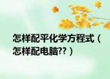 怎樣配平化學(xué)方程式（怎樣配電腦??）