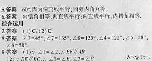 七年級數(shù)學下冊課本教材課后練習答案