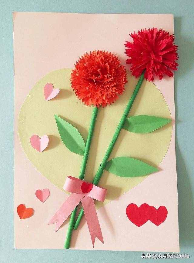 幼兒園手工作業(yè)，母親節(jié)手工，自己動手做母親節(jié)賀卡，有教程