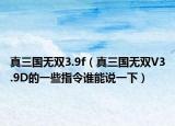 真三國(guó)無(wú)雙3.9f（真三國(guó)無(wú)雙V3.9D的一些指令誰(shuí)能說(shuō)一下）