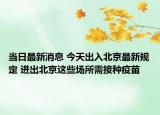 當(dāng)日最新消息 今天出入北京最新規(guī)定 進(jìn)出北京這些場(chǎng)所需接種疫苗