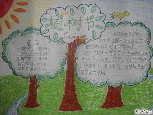 漂亮的植樹節(jié)手抄報版面設(shè)計(jì)圖2