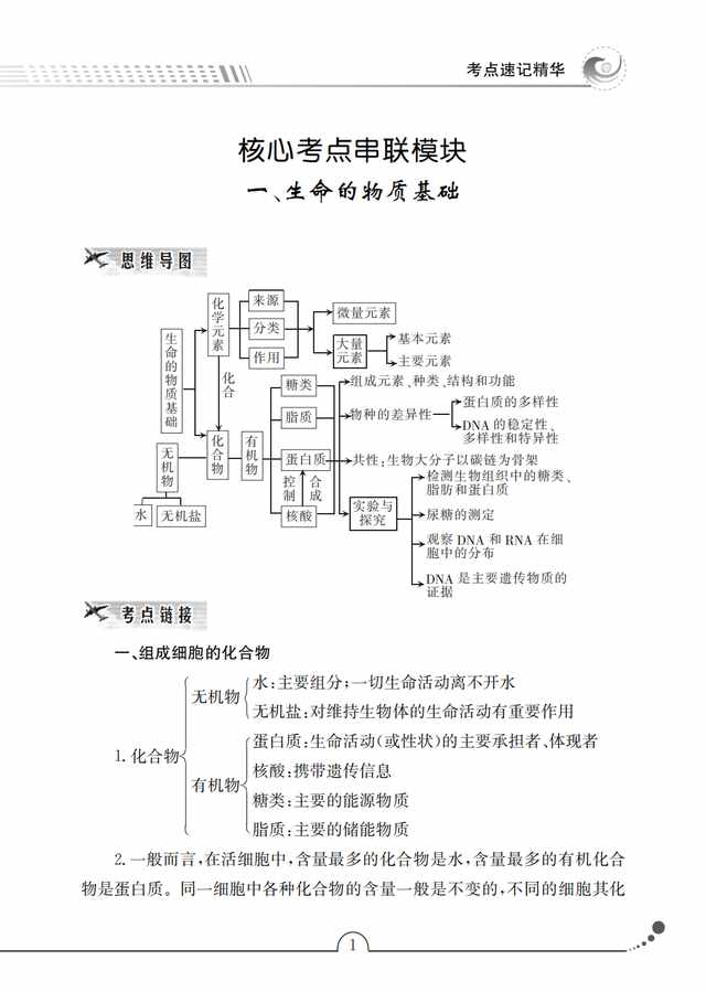 高中生物考點手冊，核心考點+規(guī)律總結(jié)+解題策略，一輪復(fù)習(xí)秘籍
