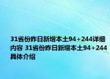 31省份昨日新增本土94+244詳細內(nèi)容 31省份昨日新增本土94+244具體介紹