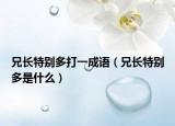 兄長(zhǎng)特別多打一成語(yǔ)（兄長(zhǎng)特別多是什么）