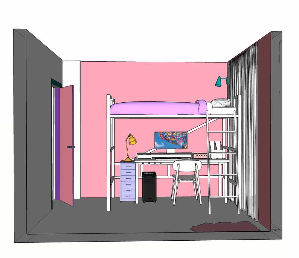 她把出租屋爆改成“糖果屋”，五彩斑斕真漂亮，網(wǎng)友：可以出道了