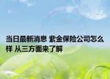 當(dāng)日最新消息 紫金保險公司怎么樣 從三方面來了解