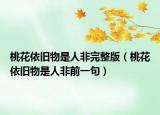 桃花依舊物是人非完整版（桃花依舊物是人非前一句）