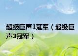 超級巨聲1冠軍（超級巨聲3冠軍）