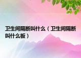 衛(wèi)生間隔斷叫什么（衛(wèi)生間隔斷叫什么板）