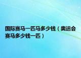 國(guó)際賽馬一匹馬多少錢（奧運(yùn)會(huì)賽馬多少錢一匹）