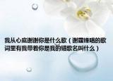 我從心底謝謝你是什么歌（謝霆鋒唱的歌詞里有我?guī)е闶俏业腻e歌名叫什么）