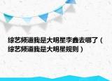 綜藝頻道我是大明星李鑫去哪了（綜藝頻道我是大明星規(guī)則）